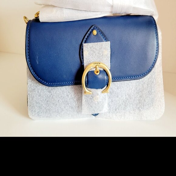 Coach *Deep Blue Beat Crossbody Clutch - Picture 1 of 16